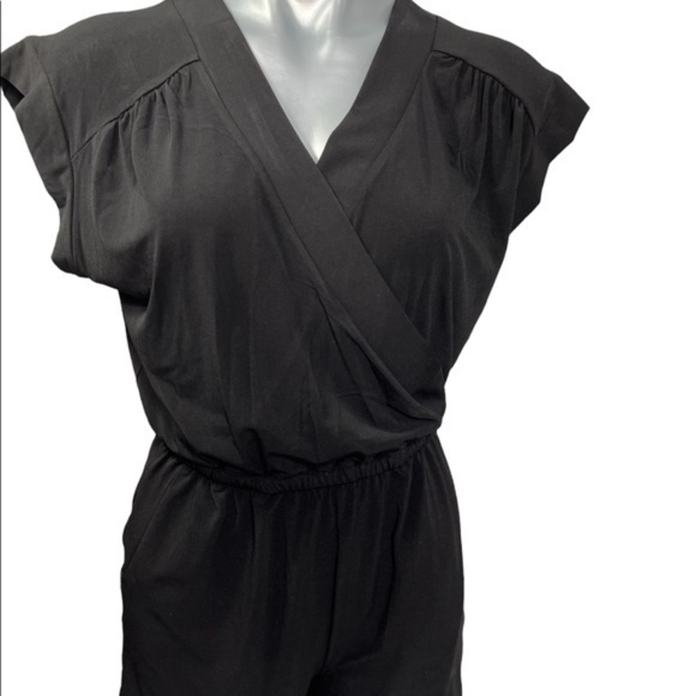 Simply styled black short romper
